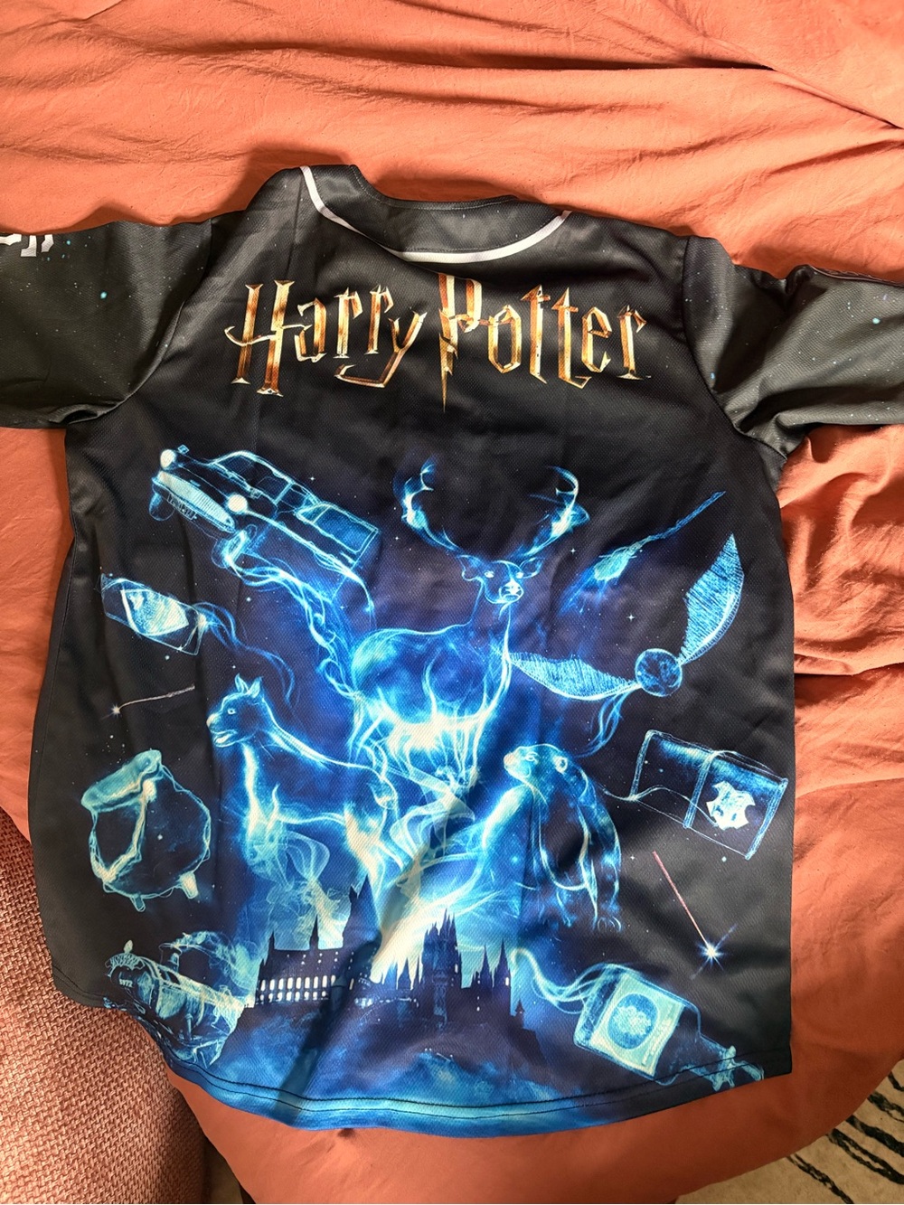 Warner Bros. Harry Potter Black & Electric Blue Patronus Giants Jersey